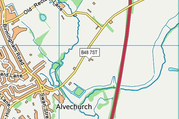 B48 7ST map - OS VectorMap District (Ordnance Survey)