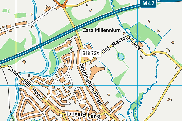 B48 7SX map - OS VectorMap District (Ordnance Survey)