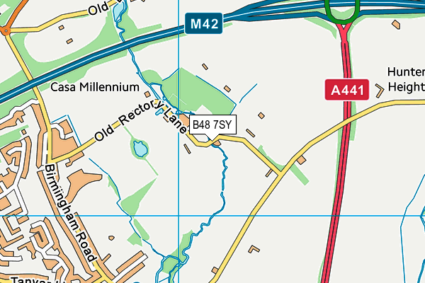 B48 7SY map - OS VectorMap District (Ordnance Survey)