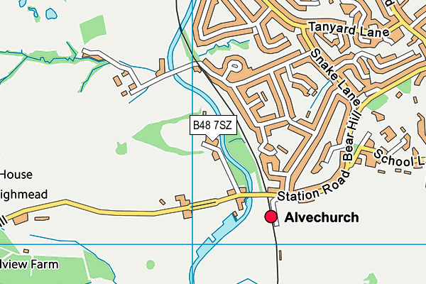 B48 7SZ map - OS VectorMap District (Ordnance Survey)