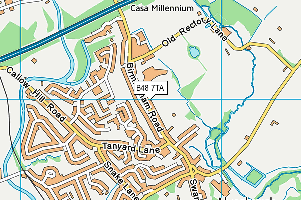 B48 7TA map - OS VectorMap District (Ordnance Survey)