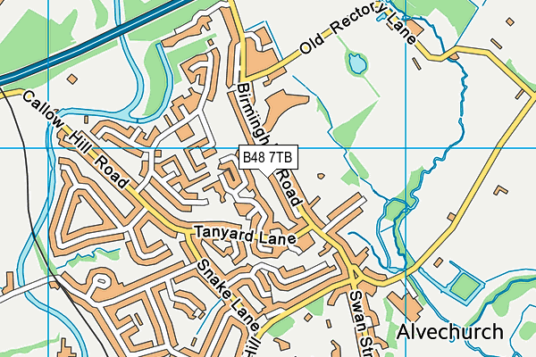 B48 7TB map - OS VectorMap District (Ordnance Survey)