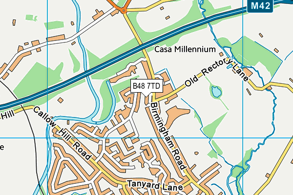 B48 7TD map - OS VectorMap District (Ordnance Survey)