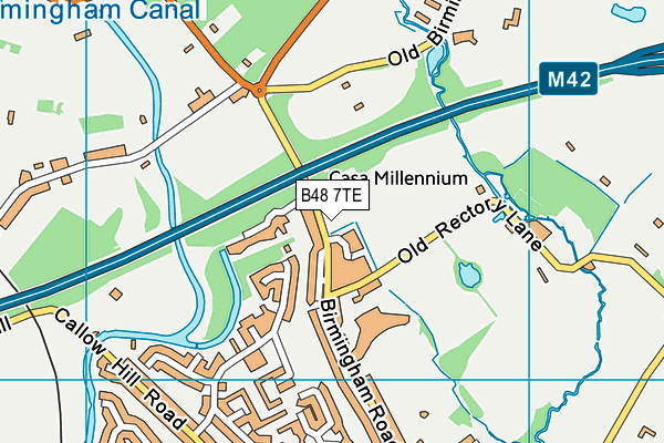 B48 7TE map - OS VectorMap District (Ordnance Survey)