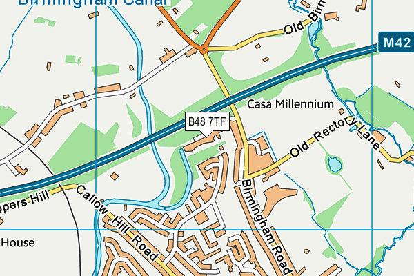 B48 7TF map - OS VectorMap District (Ordnance Survey)