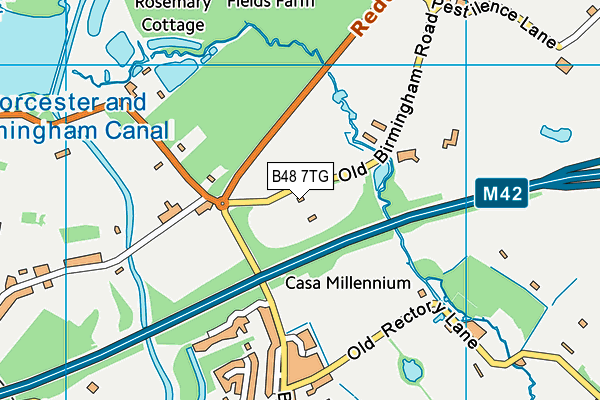 B48 7TG map - OS VectorMap District (Ordnance Survey)