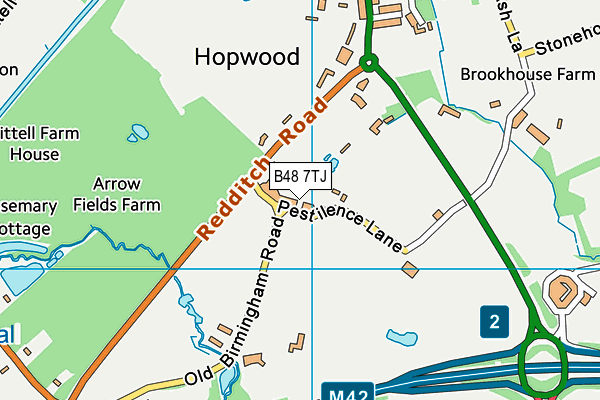 B48 7TJ map - OS VectorMap District (Ordnance Survey)