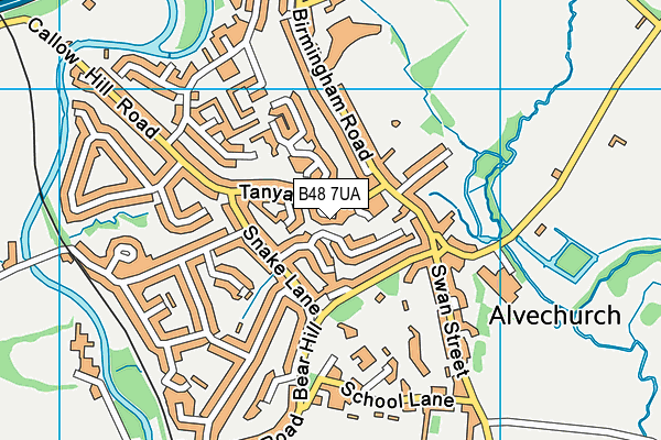B48 7UA map - OS VectorMap District (Ordnance Survey)
