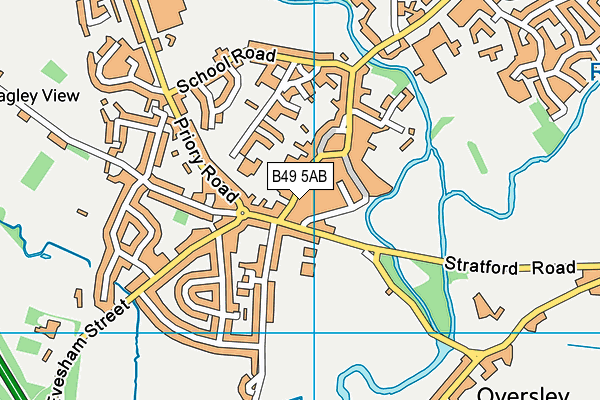 B49 5AB map - OS VectorMap District (Ordnance Survey)