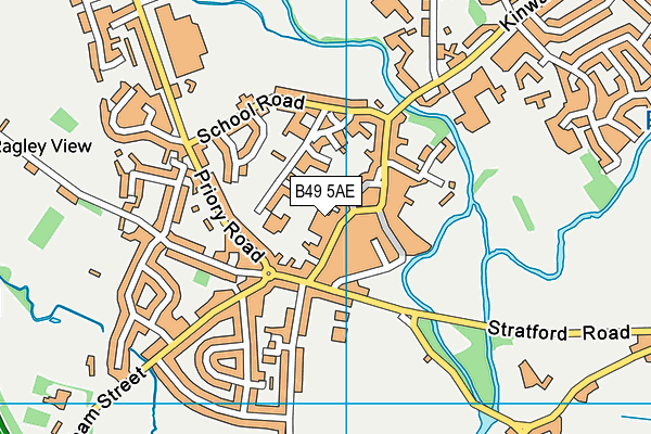 B49 5AE map - OS VectorMap District (Ordnance Survey)