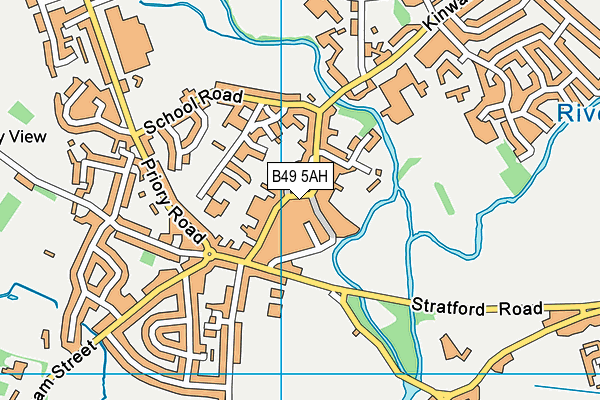 B49 5AH map - OS VectorMap District (Ordnance Survey)