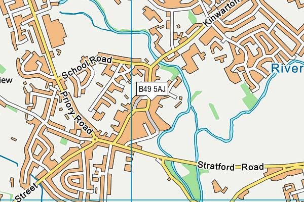 B49 5AJ map - OS VectorMap District (Ordnance Survey)