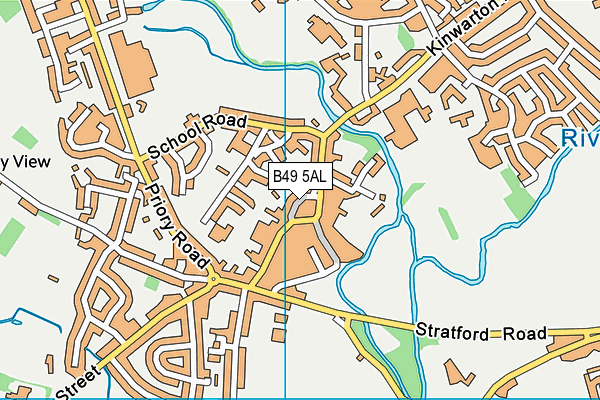 B49 5AL map - OS VectorMap District (Ordnance Survey)