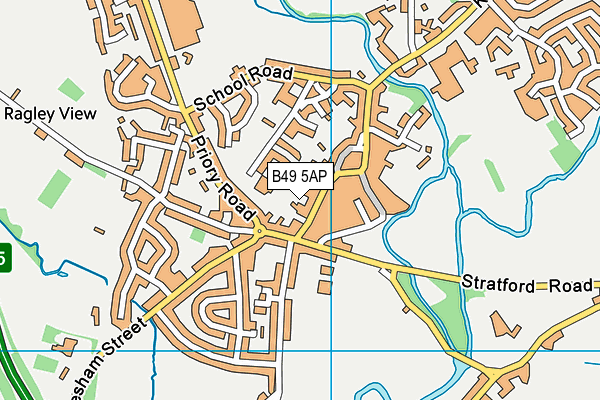 B49 5AP map - OS VectorMap District (Ordnance Survey)