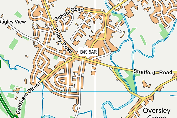 B49 5AR map - OS VectorMap District (Ordnance Survey)