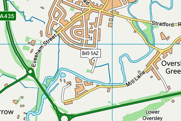 B49 5AZ map - OS VectorMap District (Ordnance Survey)