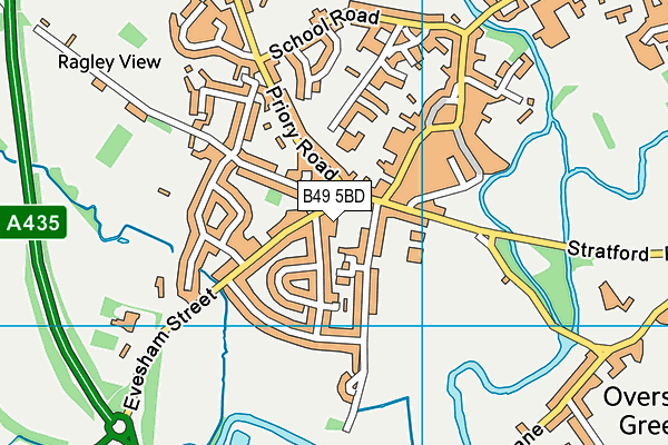 B49 5BD map - OS VectorMap District (Ordnance Survey)