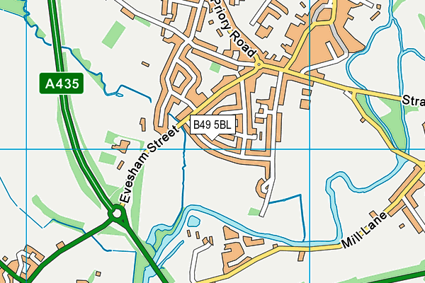 B49 5BL map - OS VectorMap District (Ordnance Survey)