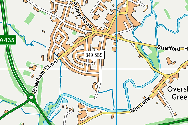 B49 5BS map - OS VectorMap District (Ordnance Survey)