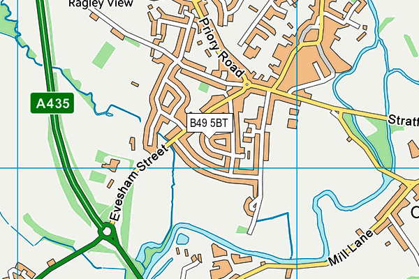 B49 5BT map - OS VectorMap District (Ordnance Survey)