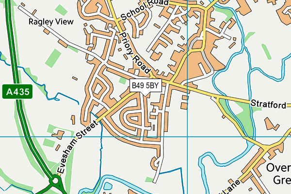 B49 5BY map - OS VectorMap District (Ordnance Survey)