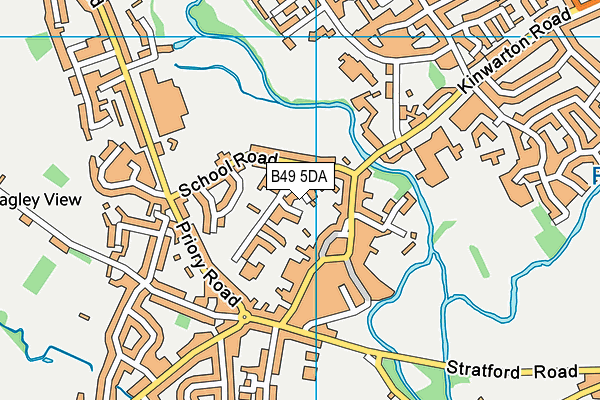 B49 5DA map - OS VectorMap District (Ordnance Survey)