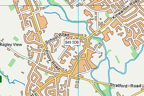B49 5DB map - OS VectorMap District (Ordnance Survey)