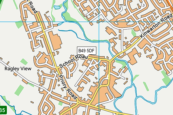 B49 5DF map - OS VectorMap District (Ordnance Survey)