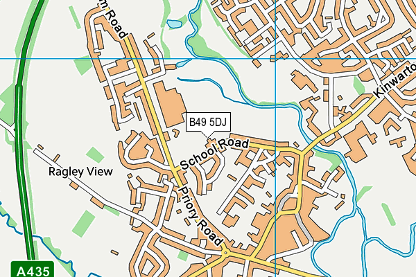 B49 5DJ map - OS VectorMap District (Ordnance Survey)