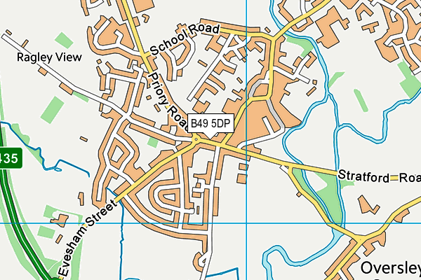 B49 5DP map - OS VectorMap District (Ordnance Survey)
