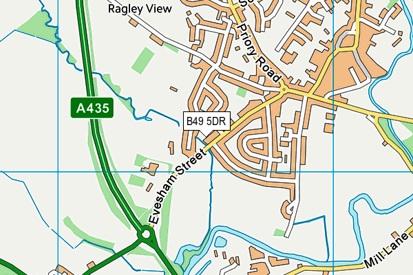 B49 5DR map - OS VectorMap District (Ordnance Survey)