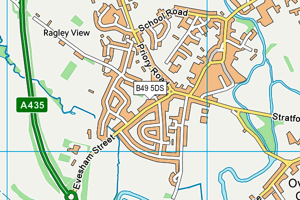 B49 5DS map - OS VectorMap District (Ordnance Survey)
