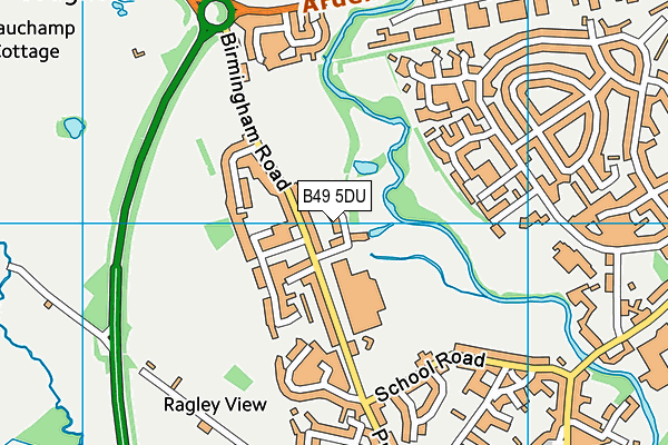 B49 5DU map - OS VectorMap District (Ordnance Survey)