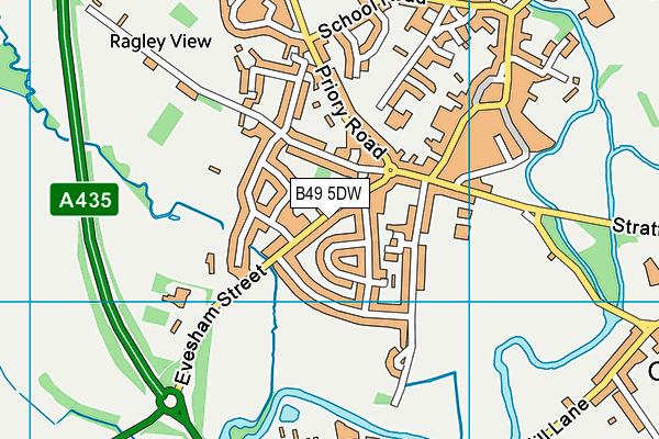 B49 5DW map - OS VectorMap District (Ordnance Survey)