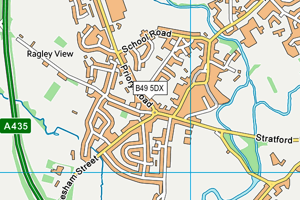 B49 5DX map - OS VectorMap District (Ordnance Survey)