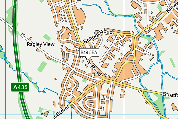 B49 5EA map - OS VectorMap District (Ordnance Survey)