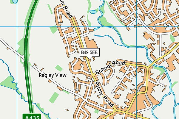 B49 5EB map - OS VectorMap District (Ordnance Survey)