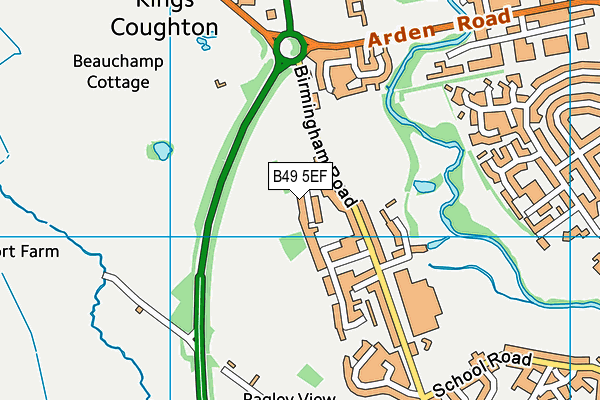 B49 5EF map - OS VectorMap District (Ordnance Survey)