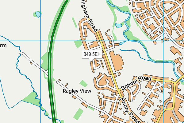 B49 5EH map - OS VectorMap District (Ordnance Survey)