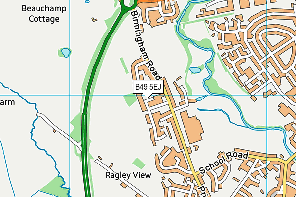 B49 5EJ map - OS VectorMap District (Ordnance Survey)