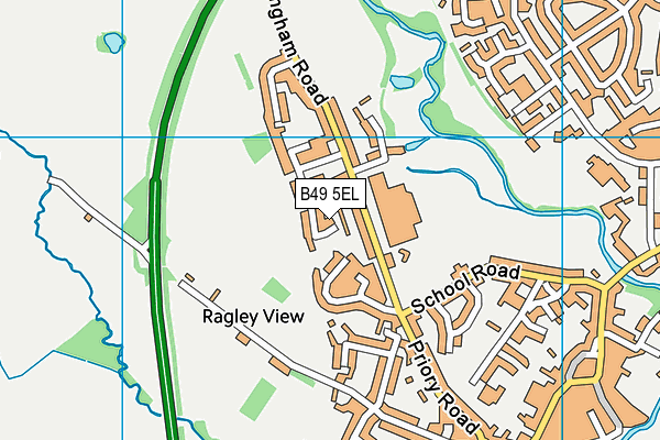B49 5EL map - OS VectorMap District (Ordnance Survey)