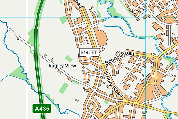B49 5ET map - OS VectorMap District (Ordnance Survey)