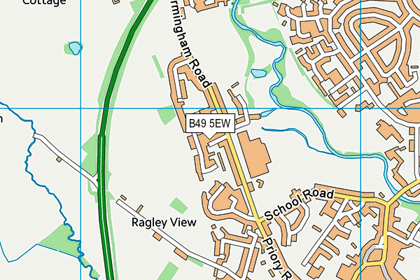 B49 5EW map - OS VectorMap District (Ordnance Survey)