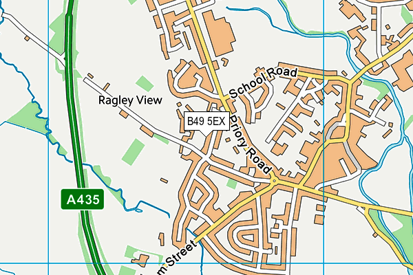 B49 5EX map - OS VectorMap District (Ordnance Survey)