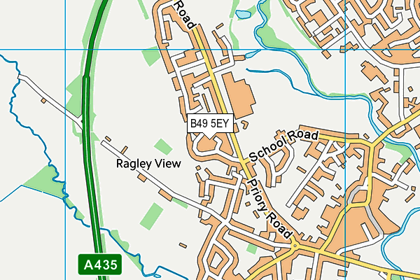 B49 5EY map - OS VectorMap District (Ordnance Survey)