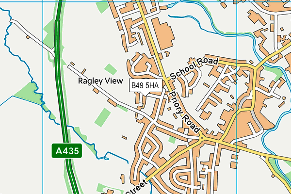 B49 5HA map - OS VectorMap District (Ordnance Survey)