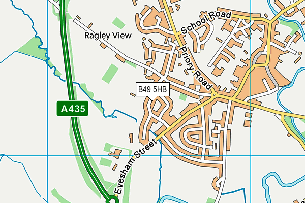 B49 5HB map - OS VectorMap District (Ordnance Survey)