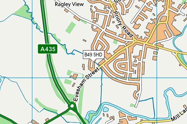 B49 5HD map - OS VectorMap District (Ordnance Survey)