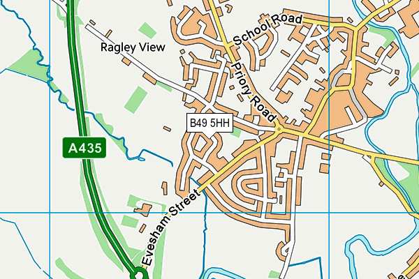 B49 5HH map - OS VectorMap District (Ordnance Survey)