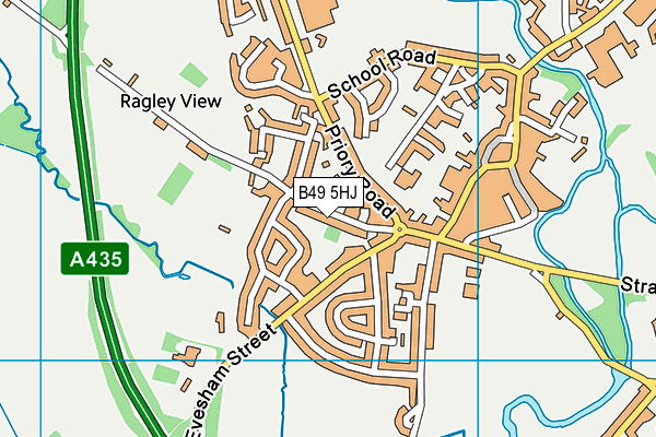 B49 5HJ map - OS VectorMap District (Ordnance Survey)